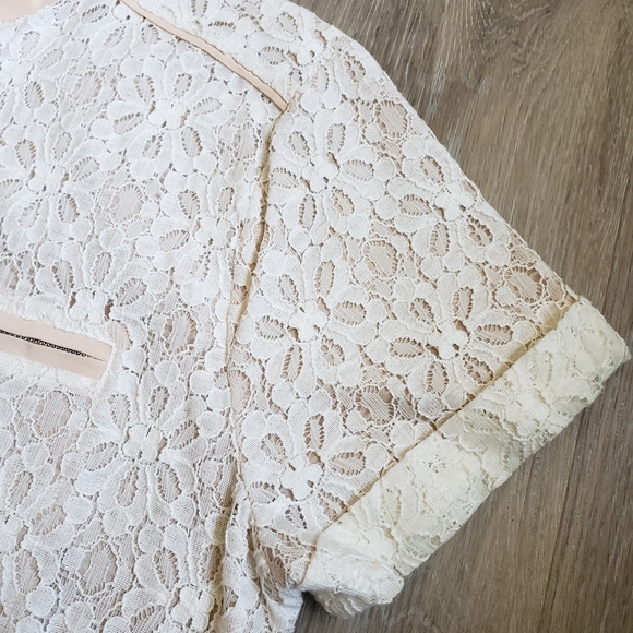 Maje Clarisse Creme Lace Romper - Picture 14 of 15